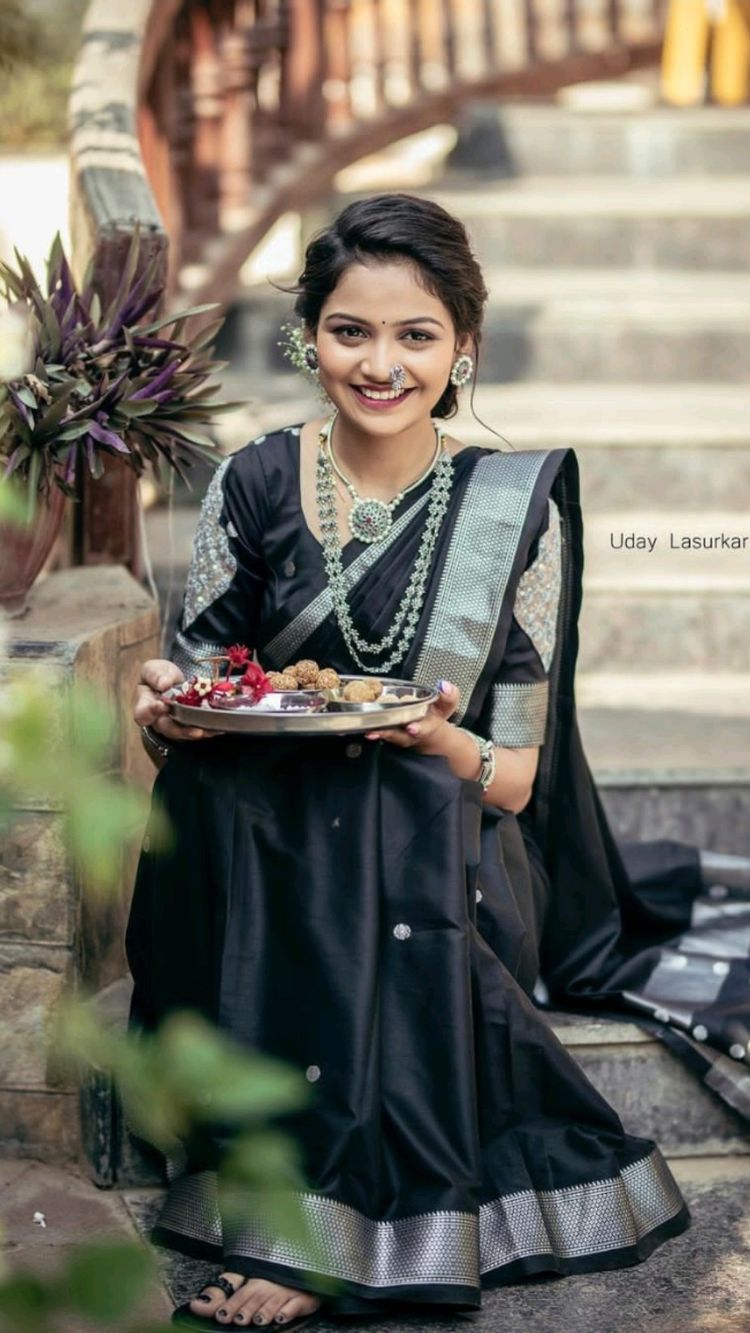 Black Paithni Silk Woven Banarasi Saree