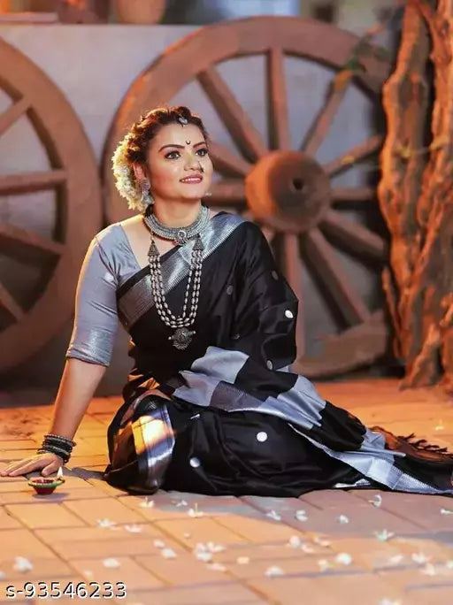 Black Paithni Silk Woven Banarasi Saree