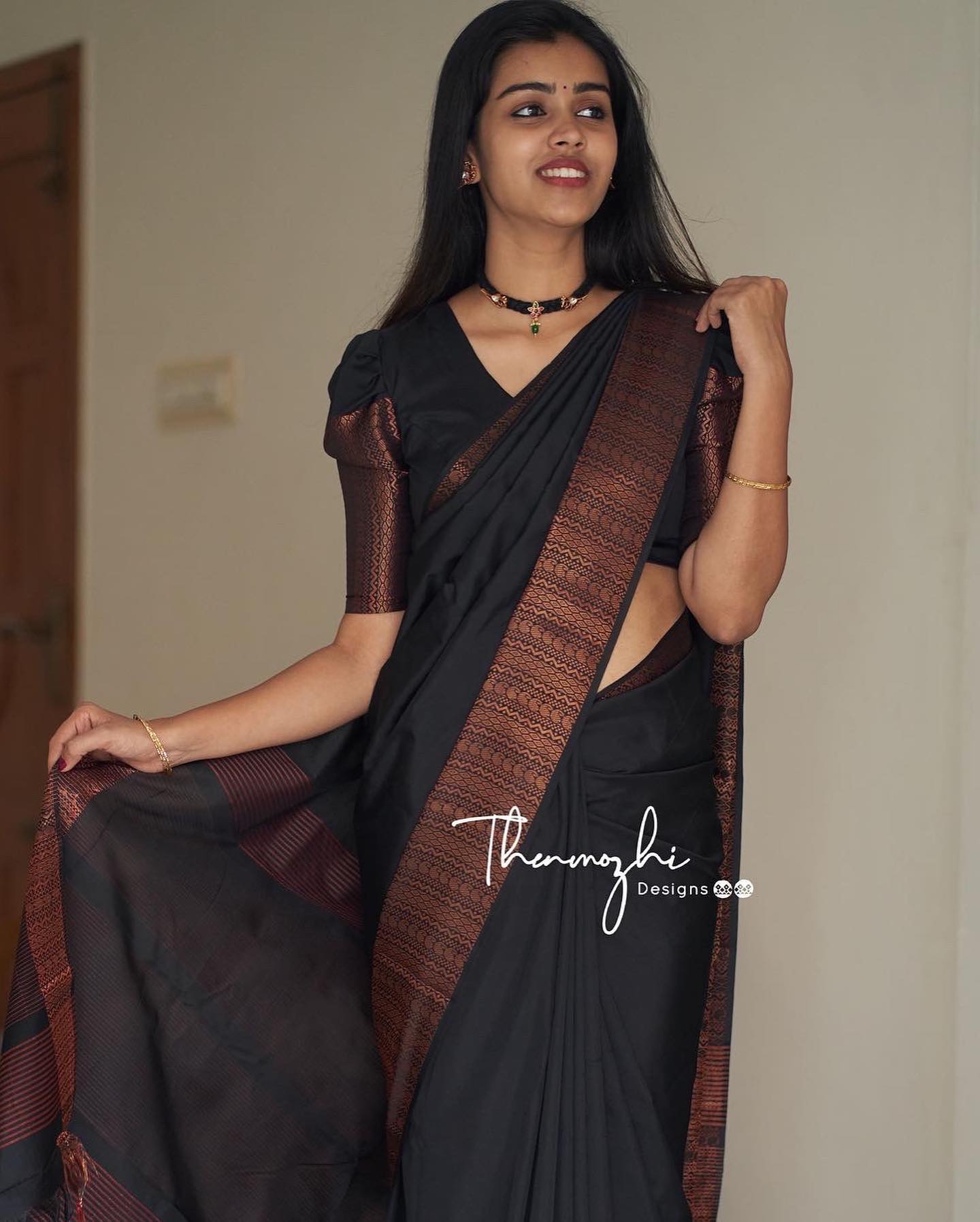 Black Silk Woven Banarasi Saree