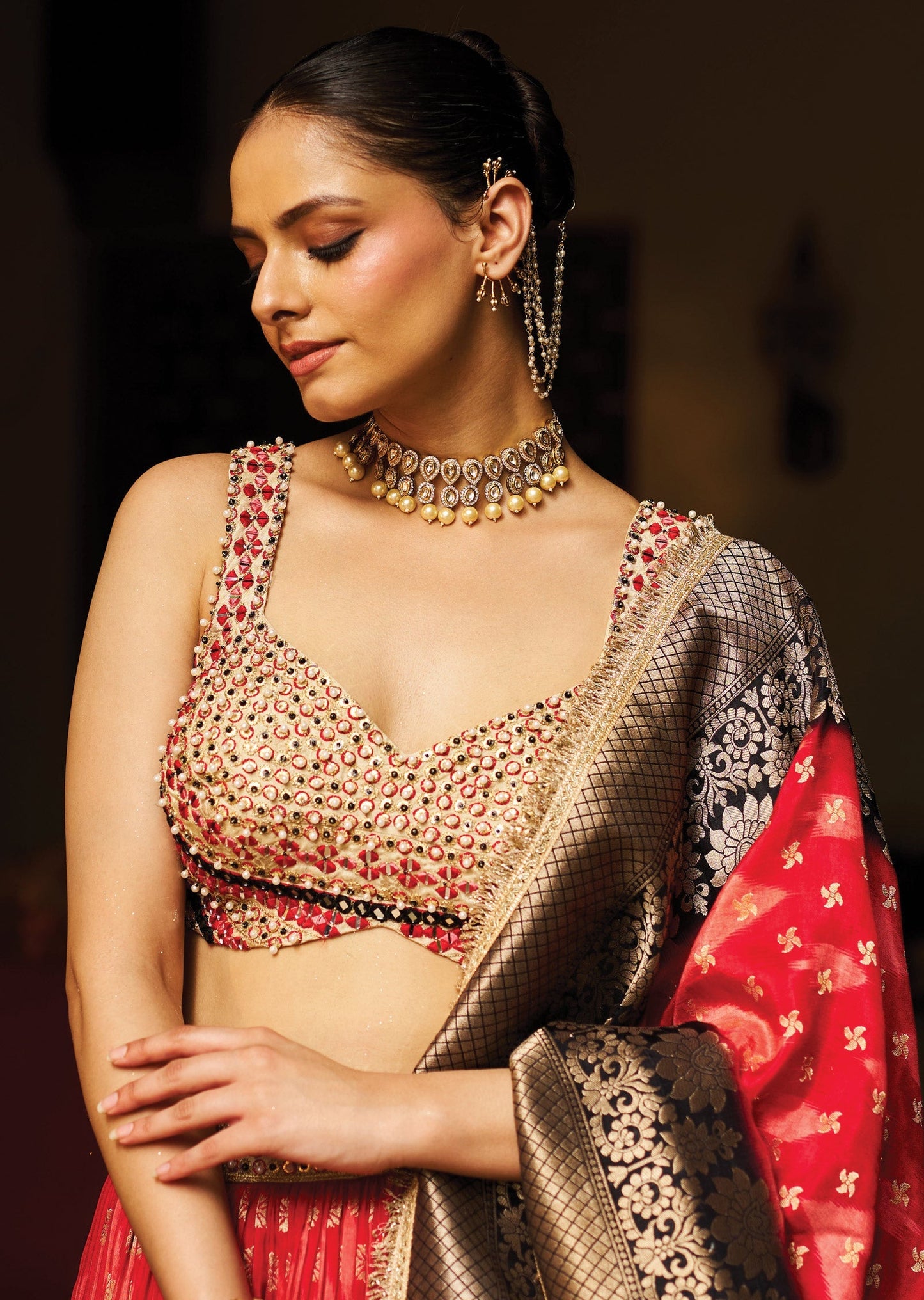 Red Silk Lehenga