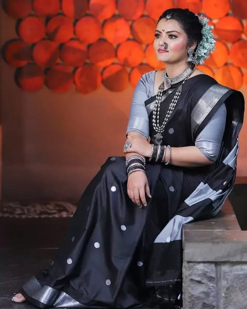 Black Paithni Silk Woven Banarasi Saree