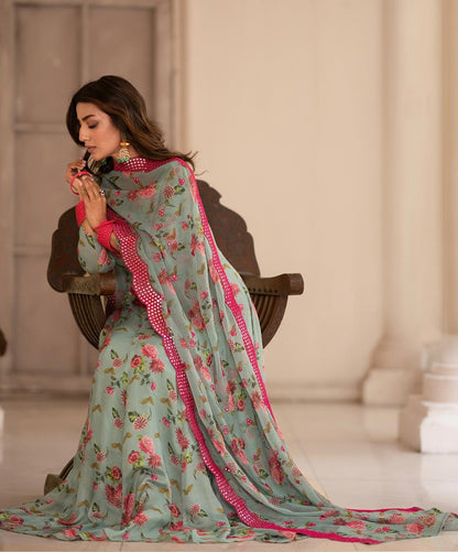 ASTAR GOWN AND DUPATTA SINON FABRIC SUIT SET LW 126