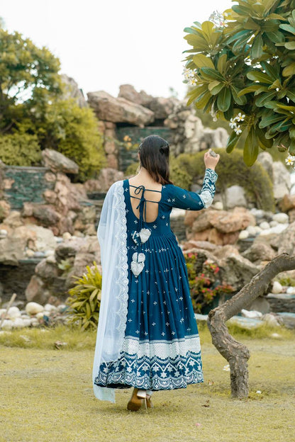 ZENNY EMBROIDERY WORKED ANARKALI SUIT SET SC 6018