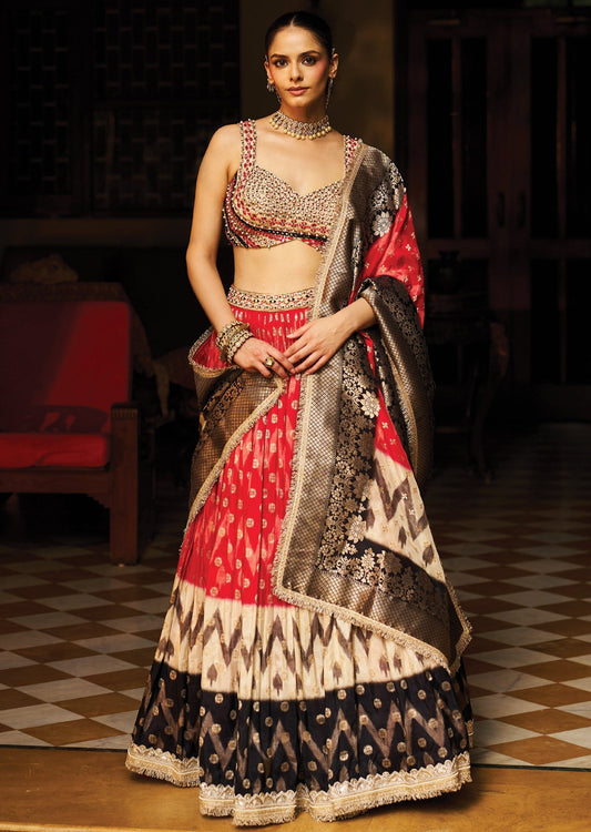 Red Silk Lehenga