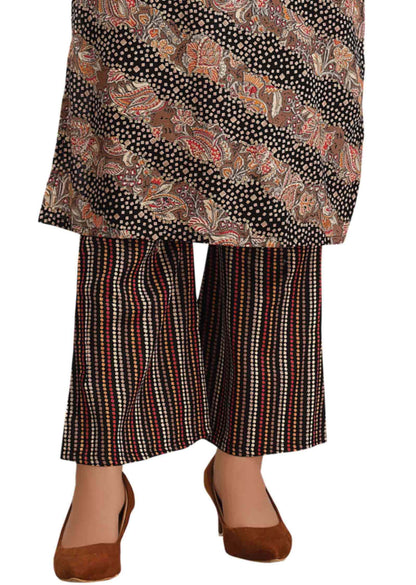 Black Modal Printed Kurti Sets